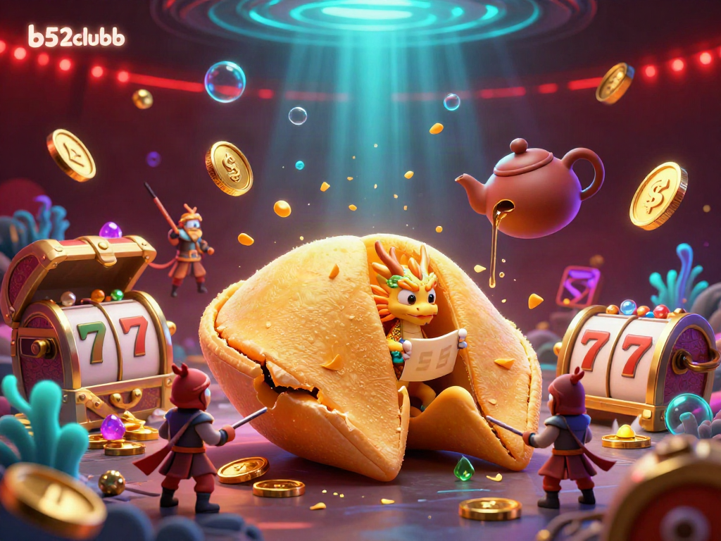 b52clubb unveils a lucky casino atmosphere with animated golden elements and dynamic riches.