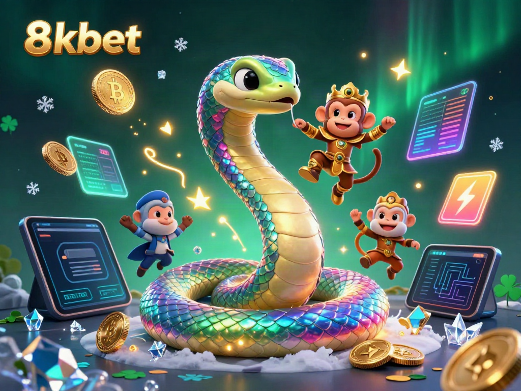 Engage with 8xbet's dynamic gaming world, showcasing a vibrant scene of luck and digital innovation.