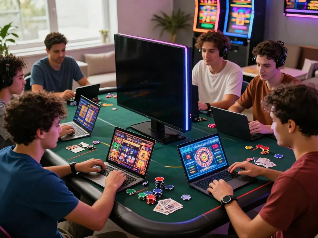Friends enjoying non gamstop casinos uk vibes with online gaming.