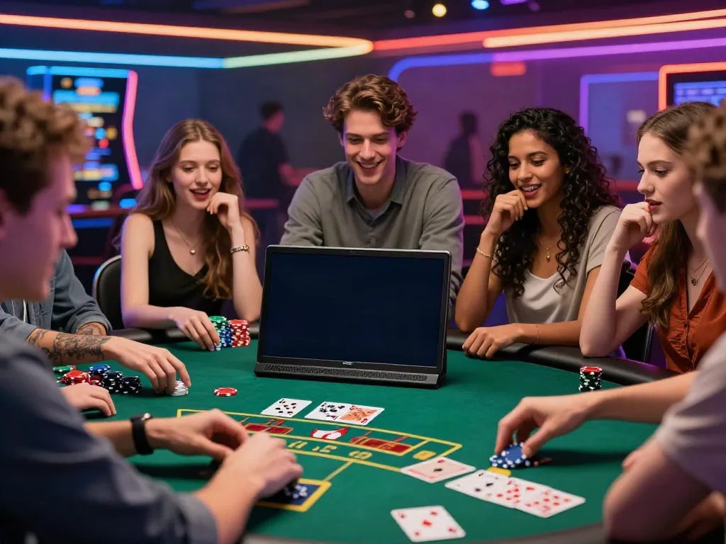 Engaging atmosphere at non gamstop casinos UK with players enjoying a live gaming experience.