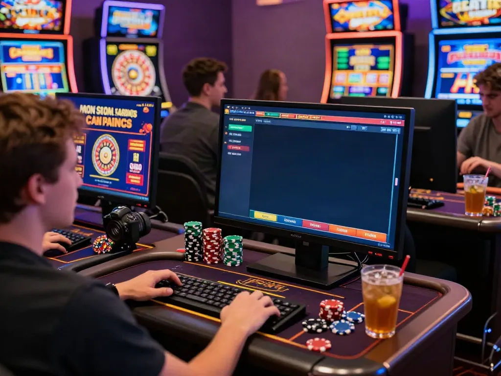 Players enjoying games at non gamstop casinos UK online, showcasing vibrant gaming interfaces.