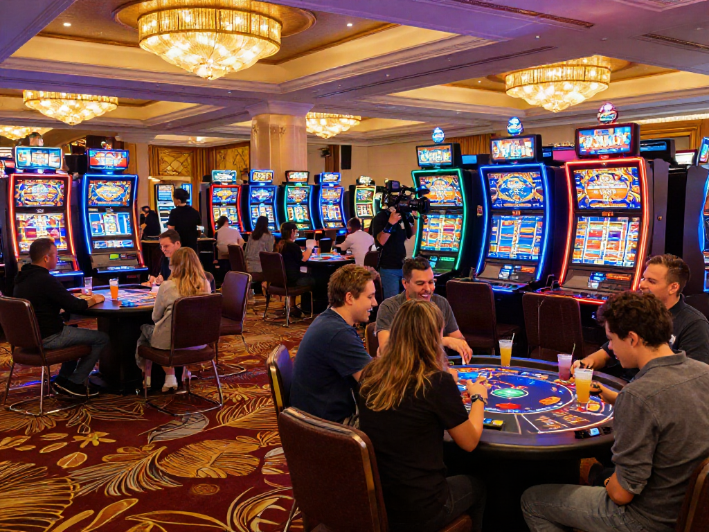Experience the excitement at non GamStop casinos UK with vibrant gaming scenes and lively atmosphere.