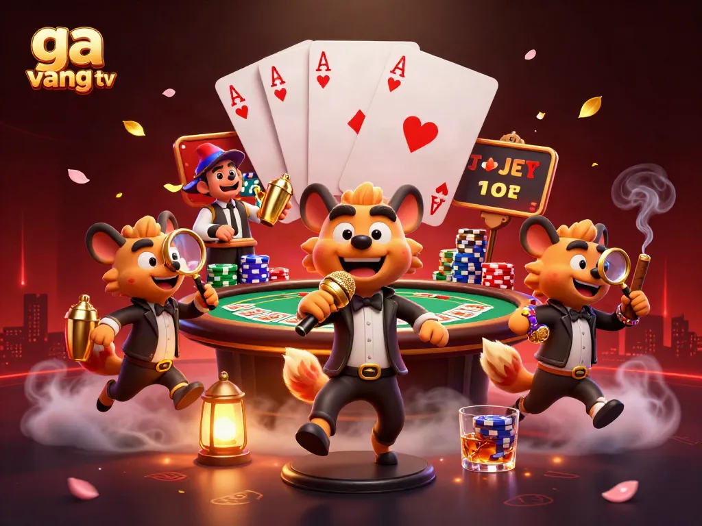 Experience ga vang tv with exciting hyena characters in a vibrant comedy casino setting