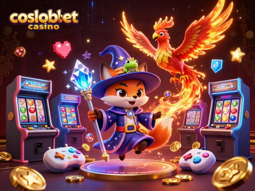 Experience excitement at cosmobet casino with vibrant characters and engaging game elements.