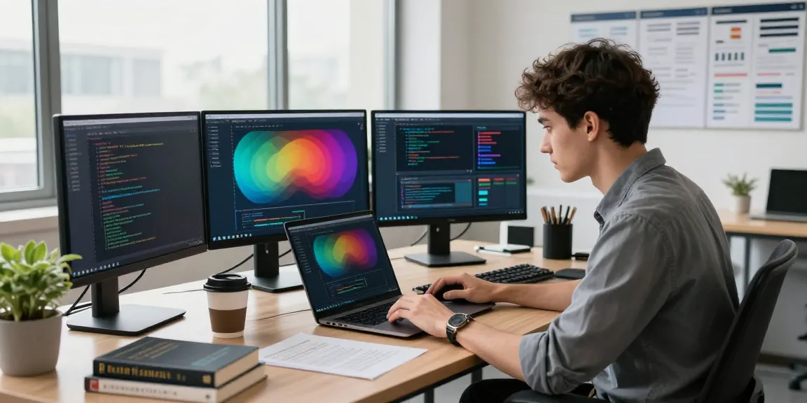 Developer optimizing instant indexing features in a modern tech workspace.