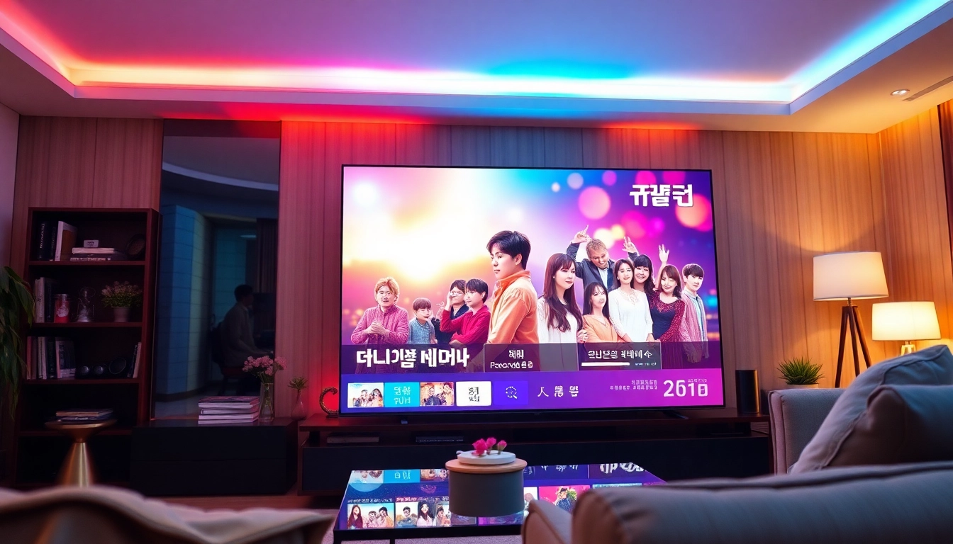 티비위키의 인기 드라마들을 생동감 있게 보여주는 화면 디자인