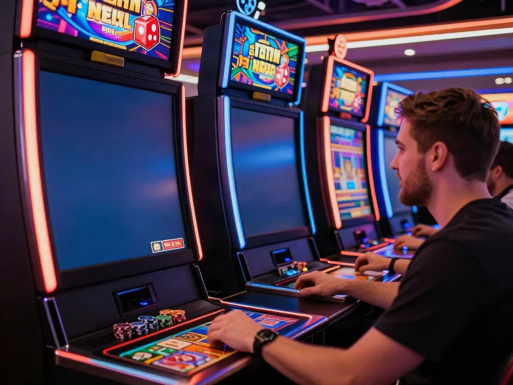 Player enjoying non Gamstop casinos UK experience at modern gaming setup.