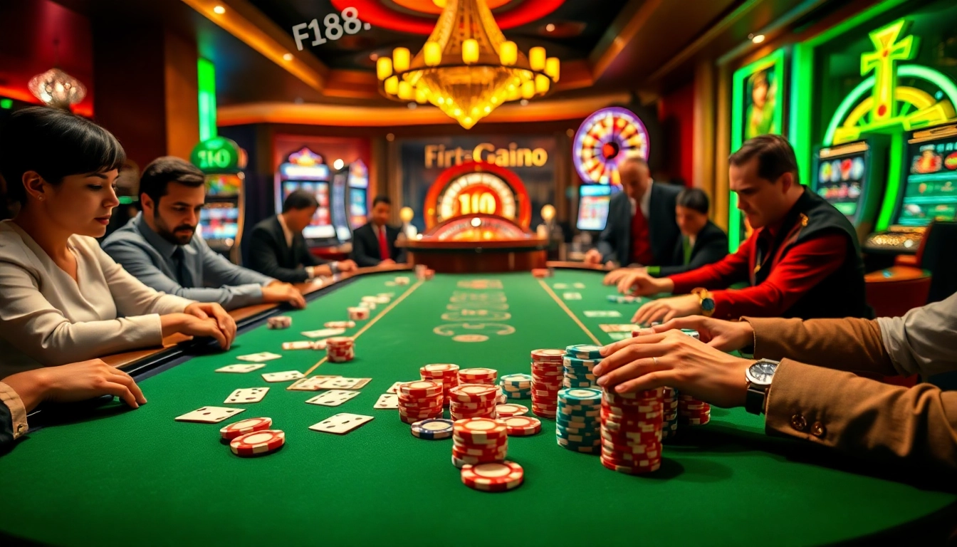 Experience the thrill of gambling at https://f168.direct/ with intense poker action and vibrant casino elements.