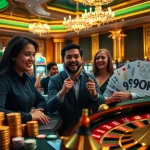 Exciting gambling scene showcasing https://99okwin.live with poker chips and casino elements.