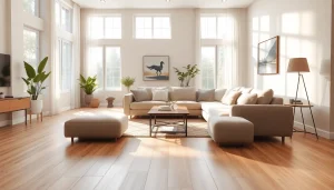 Transform your space with flexible vinyl plank flooring in a stylish living room setting.