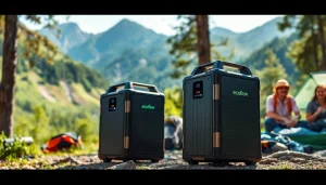 Utilize EcoFlow portable power stations for outdoor adventures in serene nature.