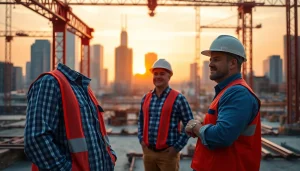 New Jersey Construction Manager overseeing a construction site showcasing leadership and teamwork.