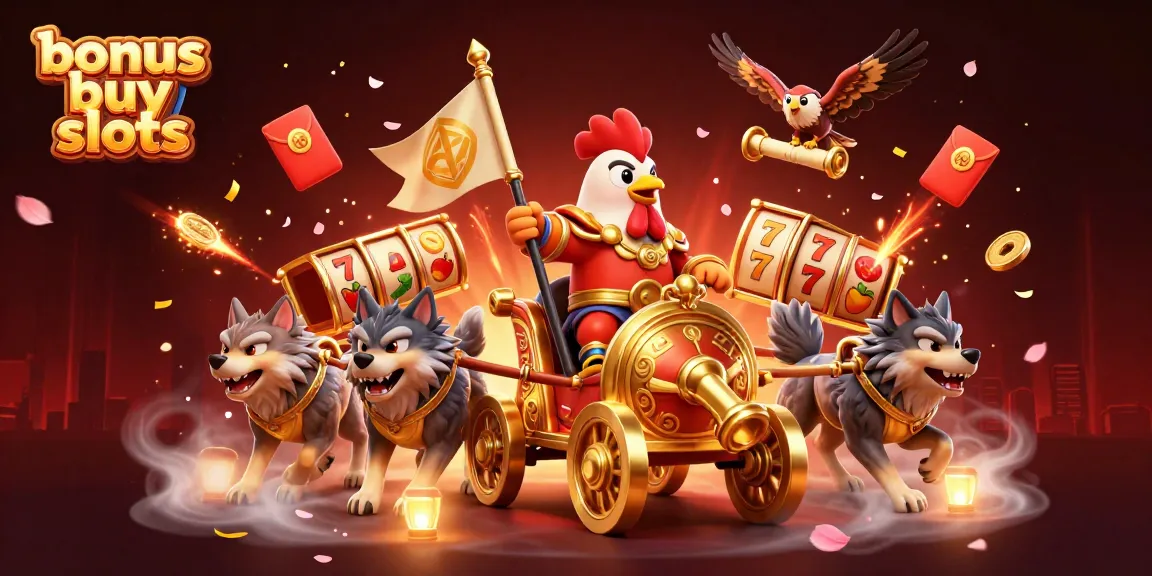 Experience thrilling bonus buy slots with our exciting visual featuring dynamic elements and character interaction.