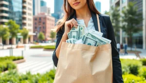 Find out why cash for phones is better than EcoATM with a confident woman in an urban setting.