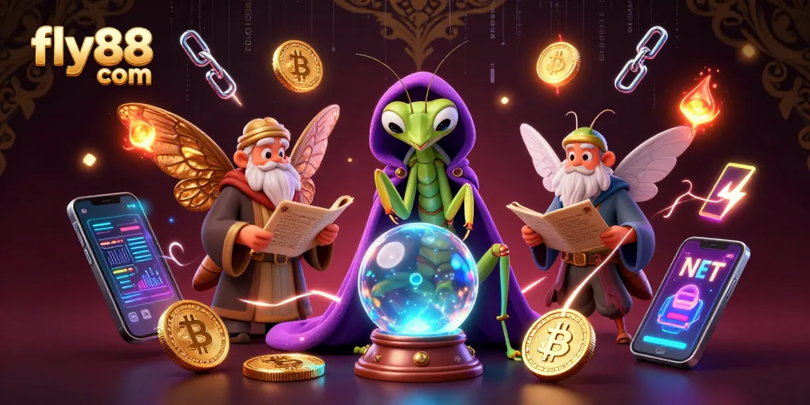 Experience thrilling gameplay at fly88 com with vibrant 3D characters and crypto elements featuring lively casino action.