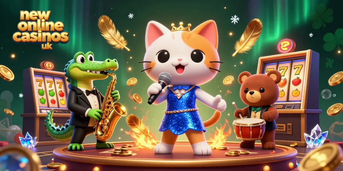 Experience thrilling action at new online casinos UK with vibrant characters and sparkling game elements.
