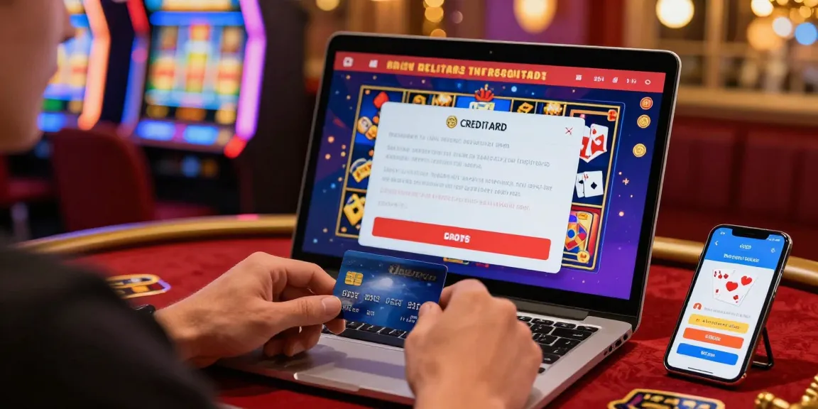 Player enjoying online casinos that accept credit cards with vibrant game visuals and a user-friendly interface.