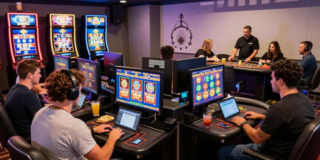 Explore the best credit card casinos on https://ukspace2017.co.uk/ featuring diverse players enjoying gaming with vibrant atmosphere.